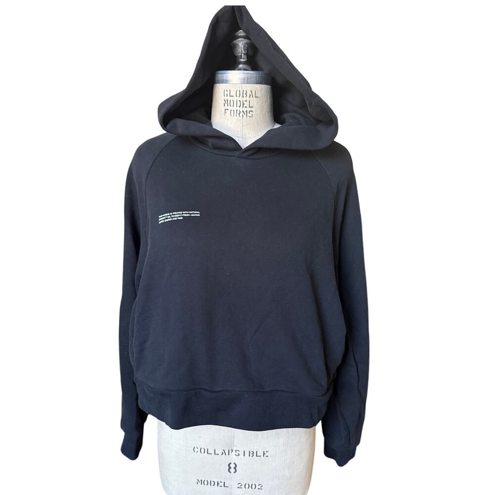 PANGAIA Organic Cotton Women's 365 Midweight Hoodie in Black Size Large